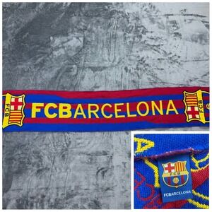 FC Barcelona Official Scarf Blaugrana Red Blue Knit Soccer Fan Perseo Trade